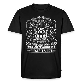Silberhochzeit Silberne Hochzeit 25 Jahre Geschenk - Männer Premium Bio T-Shirt - Schwarz - Vorne - Nico (187cm)