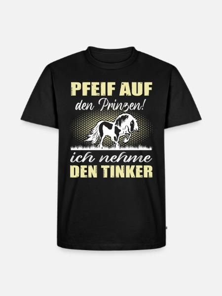 Tinker Pferd Reiten Geschenk - Männer Premium Bio T-Shirt - Schwarz