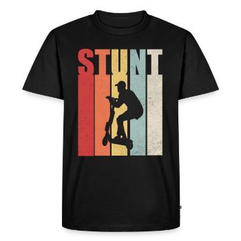 Stunt scooter scooter scooter rider gift - Men's Premium Organic T-Shirt - black - Front - Nico (187cm)