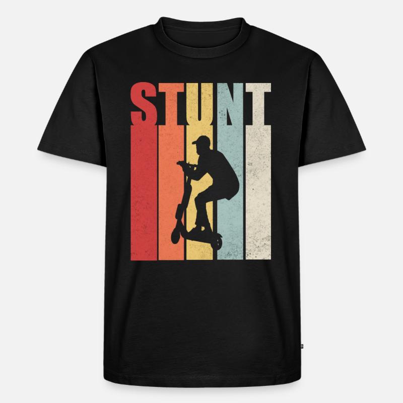 Stunt Scooter Roller Rollerfahrer Geschenk - Männer Premium Bio T-Shirt - Schwarz