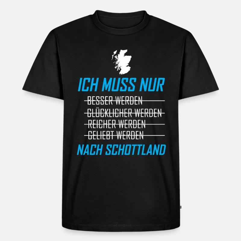 Schottland Schottisch Schotten Geschenk - Männer Premium Bio T-Shirt - Schwarz