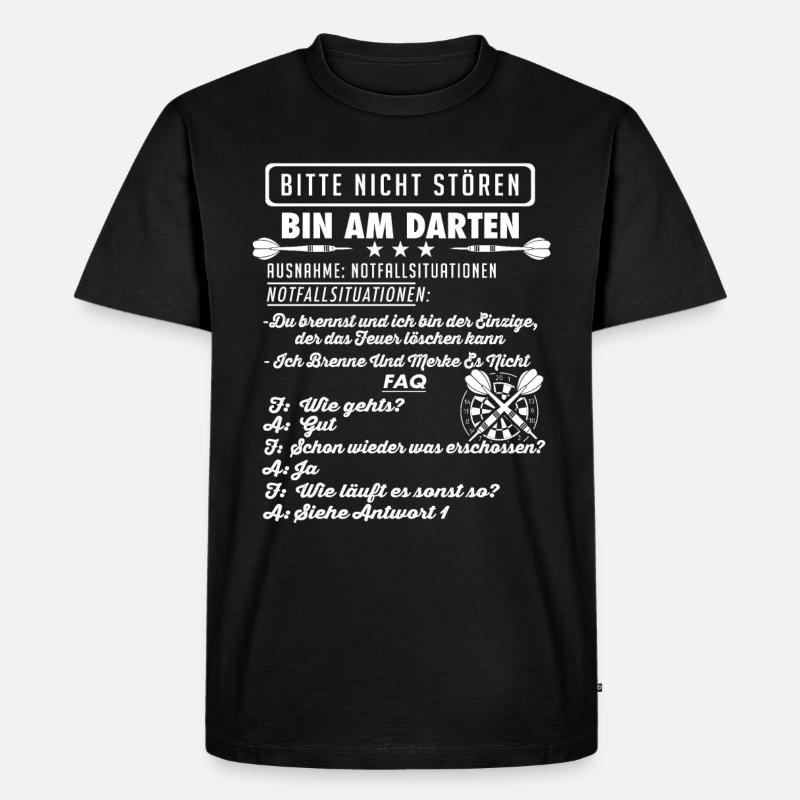 Dart Darts Darten Geschenk - Männer Premium Bio T-Shirt - Schwarz