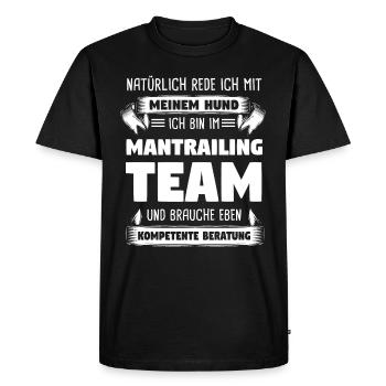 Mantrailing Mantrailer Hundesport Geschenk - Männer Premium Bio T-Shirt - Schwarz - Vorne - Nico (187cm)