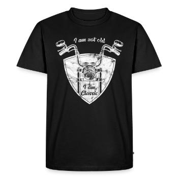 I'm Not Old I'm Classic Biker Motorcycle Chopper - Men's Premium Organic T-Shirt - black - Front - Nico (187cm)