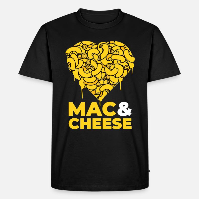 Mac And Cheese - Männer Premium Bio T-Shirt - Schwarz