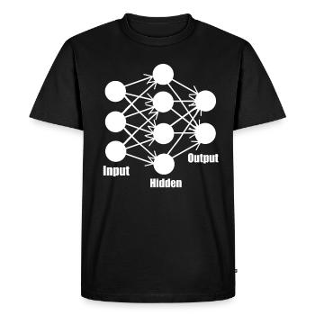 Neural Network Deep Learning Machine Gift - Men's Premium Organic T-Shirt - black - Front - Nico (187cm)