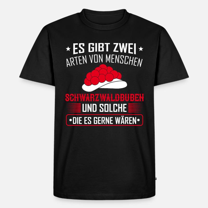 Schwarzwaldbub Schwarzwälder Schwarzwald Geschenk - Männer Premium Bio T-Shirt - Schwarz
