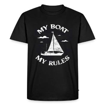 My Boat My Rules Sailing Gift - Men's Premium Organic T-Shirt - black - Front - Nico (187cm)
