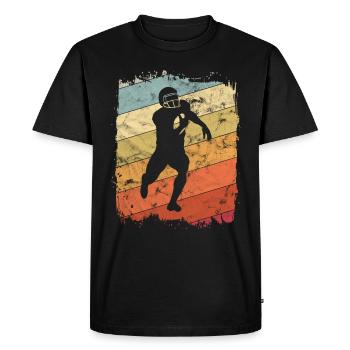 American football - Men's Premium Organic T-Shirt - black - Front - Nico (187cm)