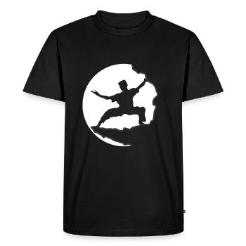 combattant - T-shirt Premium bio Homme - noir - Devant - Nico (187cm)