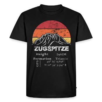 ZUGSPITZE BERG - T-shirt Premium bio Homme - noir - Devant - Nico (187cm)