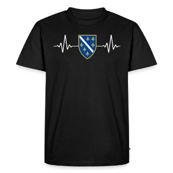 Bosnie Bosnie-Herzégovine - T-shirt Premium bio Homme - noir - Devant - Nico (187cm)