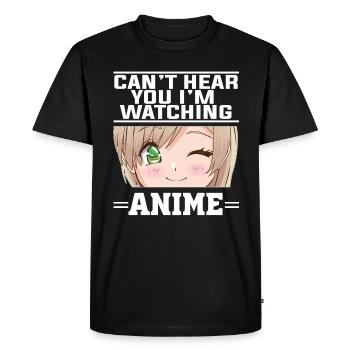 Vêtements d’anime Otaku cadeau - T-shirt Premium bio Homme - noir - Devant - Nico (187cm)