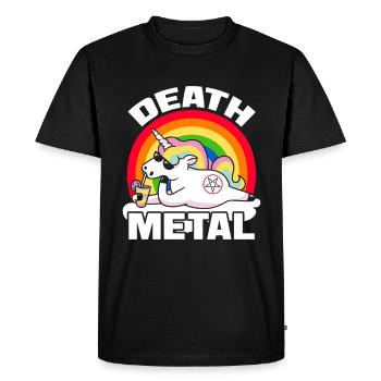 Death Metal Licorne - T-shirt Premium bio Homme - noir - Devant - Nico (187cm)