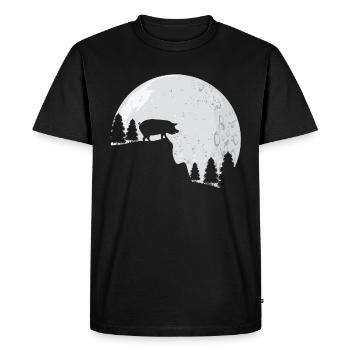 Cadeau de cochons de cochon - T-shirt Premium bio Homme - noir - Devant - Nico (187cm)