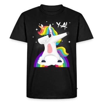 Licorne Licorne Dab Move Ya - T-shirt Premium bio Homme - noir - Devant - Nico (187cm)