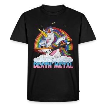 Licorne de Death Metal - T-shirt Premium bio Homme - noir - Devant - Nico (187cm)