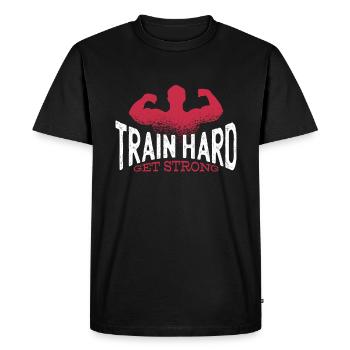 Fitness GYM - T-shirt Premium bio Homme - noir - Devant - Nico (187cm)