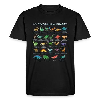 Dinosaure tous types - T-shirt Premium bio Homme - noir - Devant - Nico (187cm)
