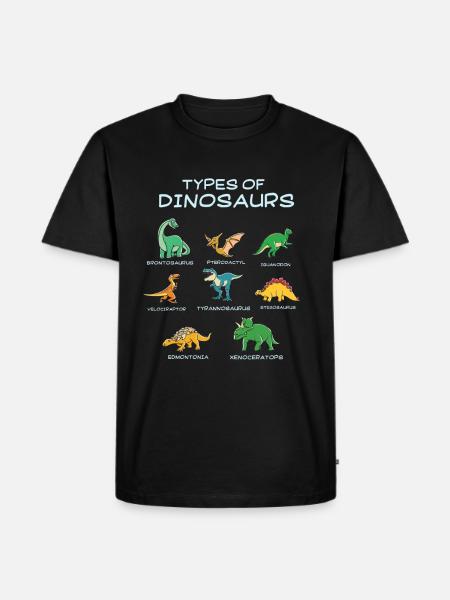 Dinosaurus de todos los tipos - Ekologisk premium-T-shirt herr - svart