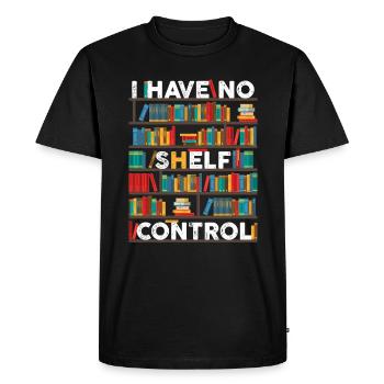 Lesen Buch Bücher Leser Geschenk - Männer Premium Bio T-Shirt - Schwarz - Vorne - Nico (187cm)