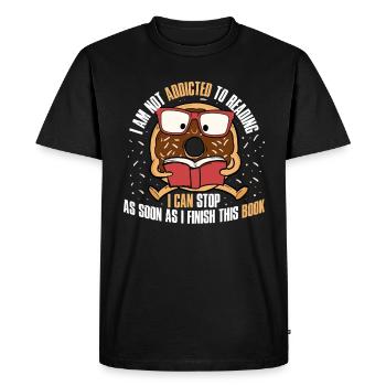 Lecture livre livres lecteur cadeau - T-shirt Premium bio Homme - noir - Devant - Nico (187cm)