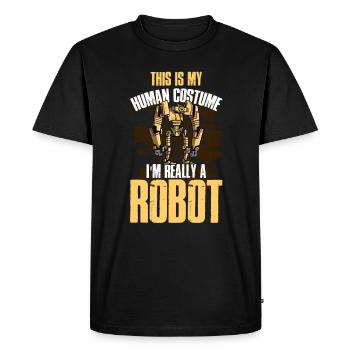Cadeau de robotique robotique robotique - T-shirt Premium bio Homme - noir - Devant - Nico (187cm)