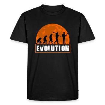 Chemise d'amant de guitare basse, évolution humaine drôle - T-shirt Premium bio Homme - noir - Devant - Nico (187cm)