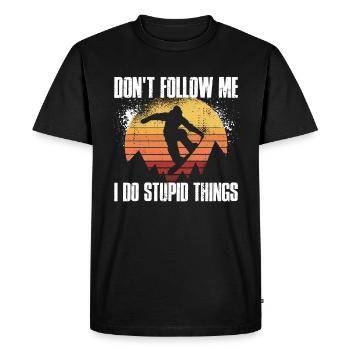 Snowboard Sports d'hiver Snowboard Funny Gift - T-shirt Premium bio Homme - noir - Devant - Nico (187cm)