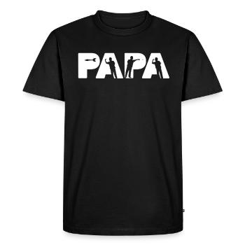 Dart Dad Shirt, Dart Husband Gifts for Men - Men's Premium Organic T-Shirt - black - Front - Nico (187cm)