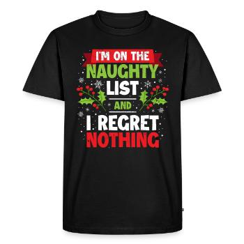Christmas funny Christmas present - Men's Premium Organic T-Shirt - black - Front - Nico (187cm)