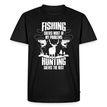 Hunter Hunting Hunting Funny Gift - Men's Premium Organic T-Shirt - black - Front - Nico (187cm)