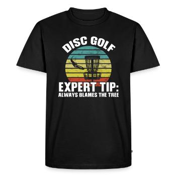 Disc Golf Disc Golf Tree Gift - Men's Premium Organic T-Shirt - black - Front - Nico (187cm)