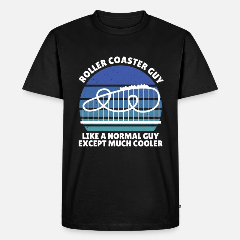 roller coaster guy - Männer Premium Bio T-Shirt - Schwarz