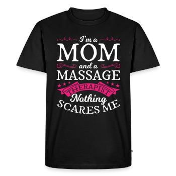 Masseur Mother Massage Therapy Gift - Men's Premium Organic T-Shirt - black - Front - Nico (187cm)