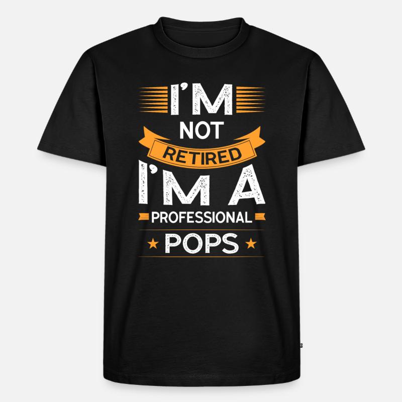 Pops Retirement Pop-Pop Gift - Männer Premium Bio T-Shirt - Schwarz