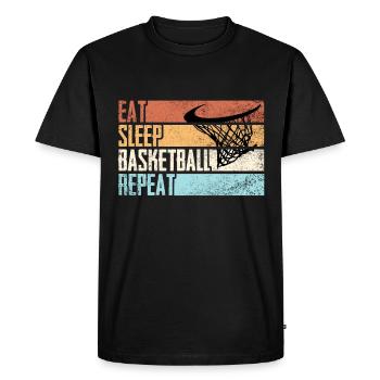Cadeaux de joueur de basket- pour enfants - T-shirt Premium bio Homme - noir - Devant - Nico (187cm)
