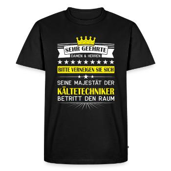Kältetechnik Kältetechniker Geschenk - Männer Premium Bio T-Shirt - Schwarz - Vorne - Nico (187cm)