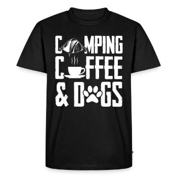 Camping mit Hund Camping hunde Zelte Geschenk - Männer Premium Bio T-Shirt - Schwarz - Vorne - Nico (187cm)
