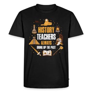 Cadeau de leçon de professeur d'histoire drôle - T-shirt Premium bio Homme - noir - Devant - Nico (187cm)