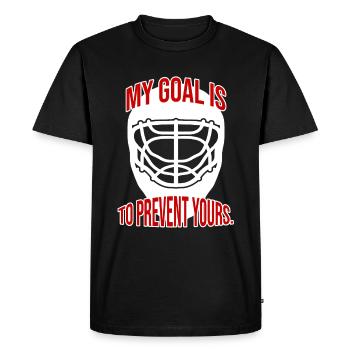 Eishockey Goalie Geschenk - Männer Premium Bio T-Shirt - Schwarz - Vorne - Nico (187cm)