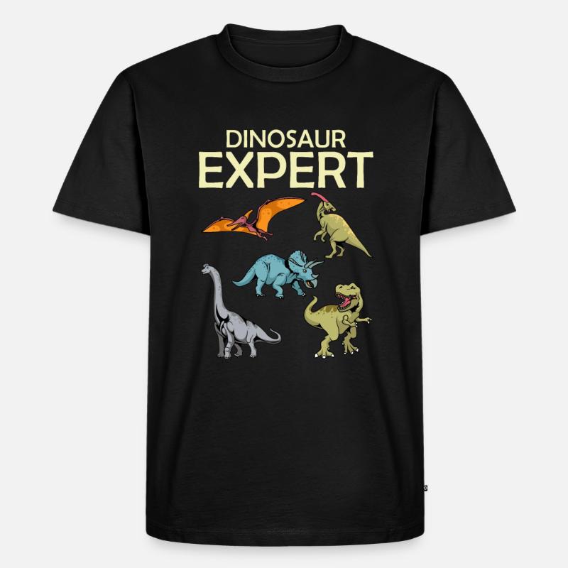 Dinosaurier - Männer Premium Bio T-Shirt - Schwarz