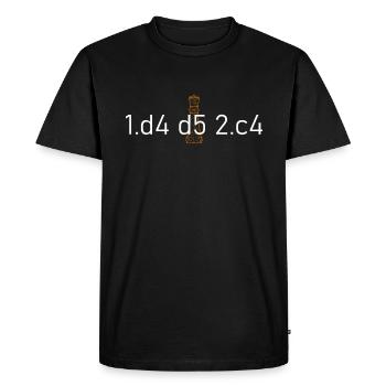 Queens Gambit - Männer Premium Bio T-Shirt - Schwarz - Vorne - Nico (187cm)