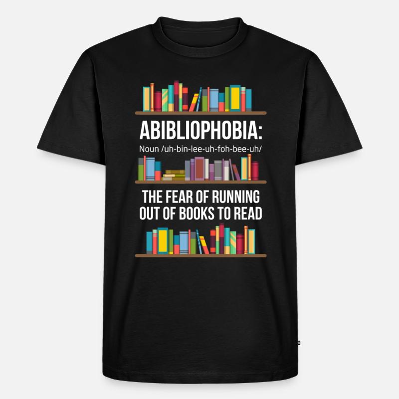 Lesen Leser Bücher Buch Geschenk - Männer Premium Bio T-Shirt - Schwarz