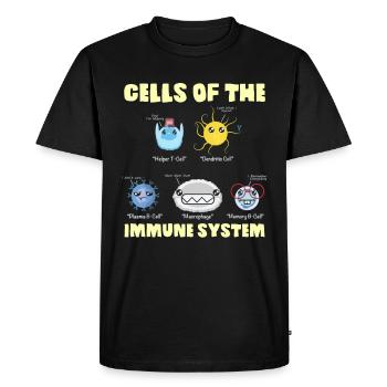 Immune System Cells Biology Cell Science - Men's Premium Organic T-Shirt - black - Front - Nico (187cm)
