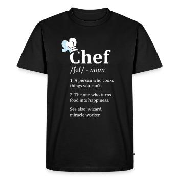 Cook Cook Food Cooking Gift Funny - Men's Premium Organic T-Shirt - black - Front - Nico (187cm)