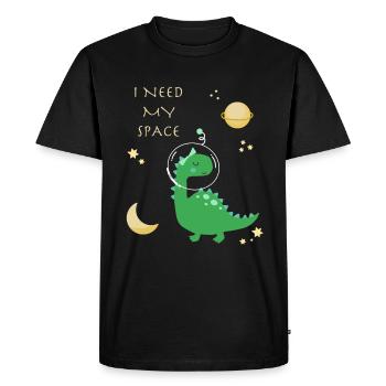 Dino space - T-shirt Premium bio Homme - noir - Devant - Nico (187cm)
