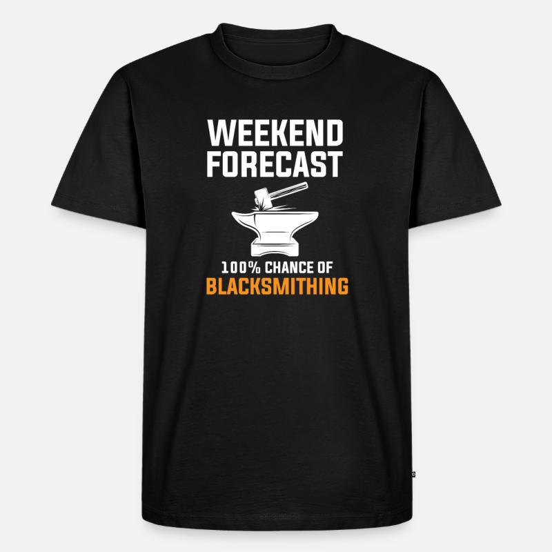 blacksmith weekend forecast, blacksmith - Männer Premium Bio T-Shirt - Schwarz
