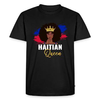 haitian Queen, haiti woman haiti - T-shirt Premium bio Homme - noir - Devant - Nico (187cm)