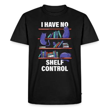 I Have No Shelf Control Librarian Gift - Men's Premium Organic T-Shirt - black - Front - Nico (187cm)